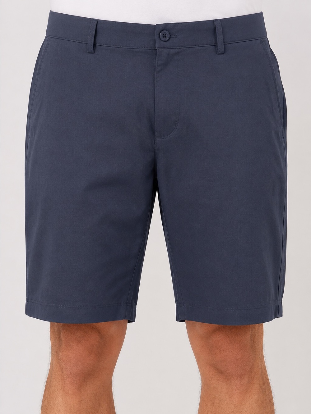 Classic Navy Flat-Front Men's Shorts